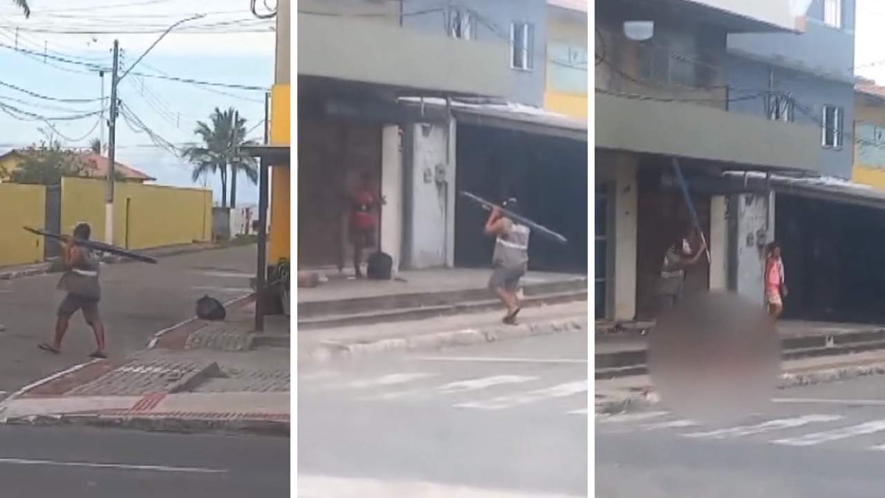 VÍDEO Homem morre após ser agredido pauladas na cabeça na Serra