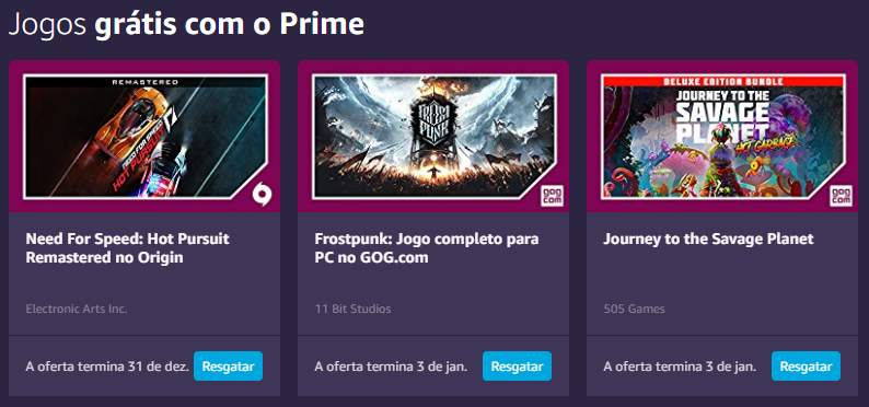 Prime: jogos gratuitos todos os meses!