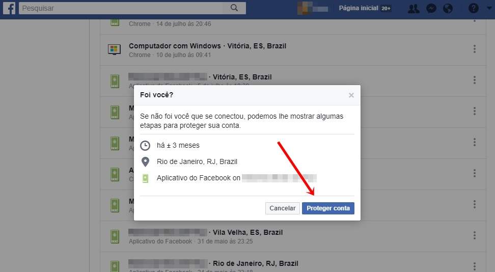 Como saber se outra pessoa tem acesso ao meu Facebook?