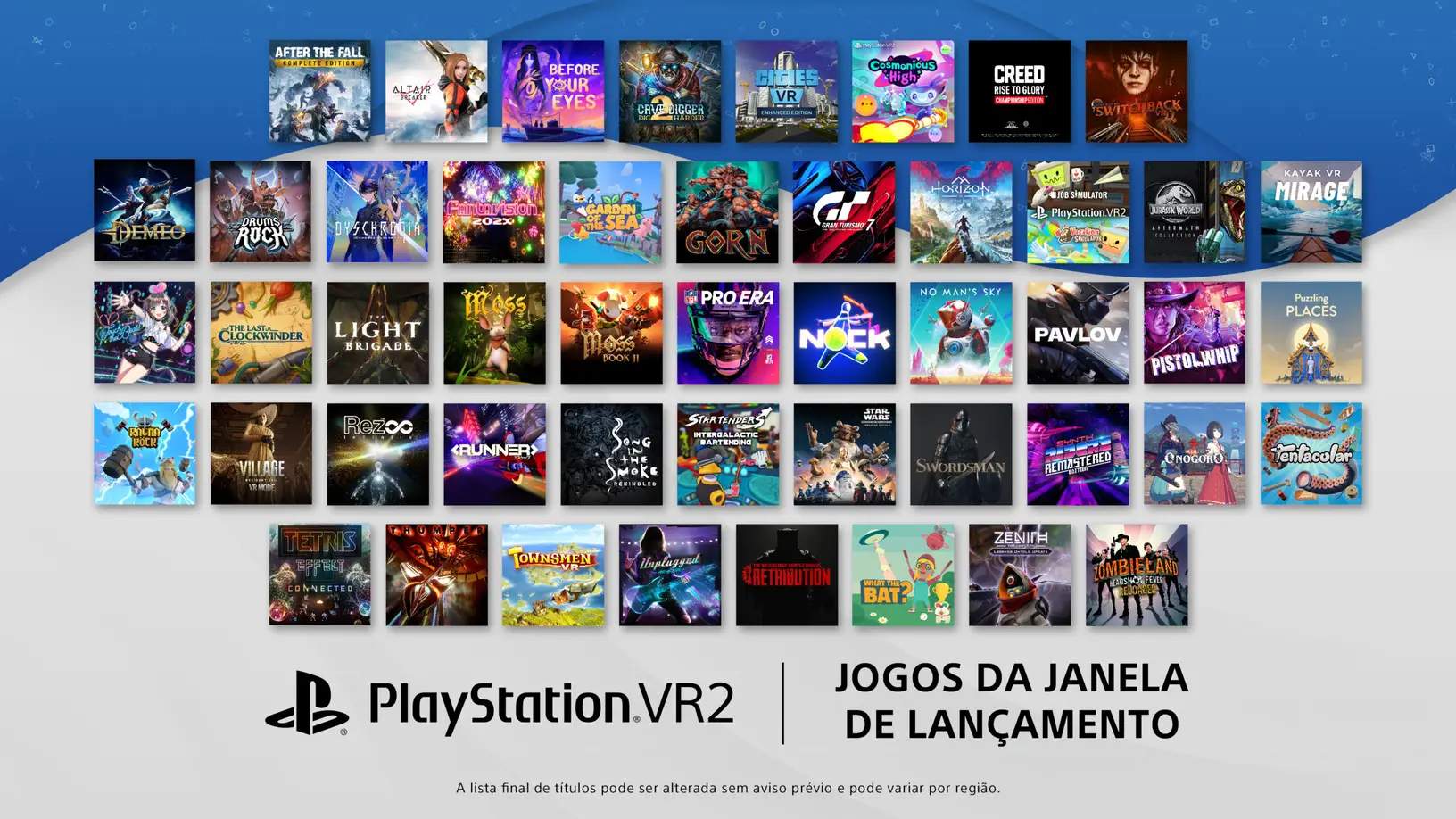 PlayStation VR2 é lançado globalmente com jogos de realidade virtual  disponíveis - Portal