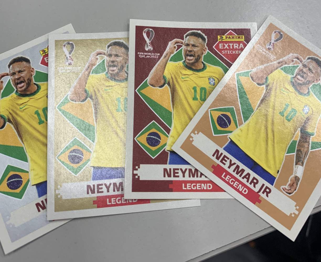 Neymar Legend Bordô - Copa do Mundo Qatar 2022 Panini