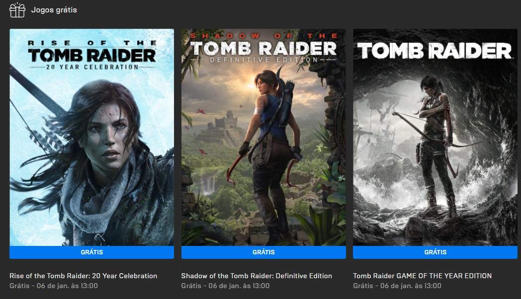 Trilogia de games Tomb Raider é disponibilizada gratuitamente