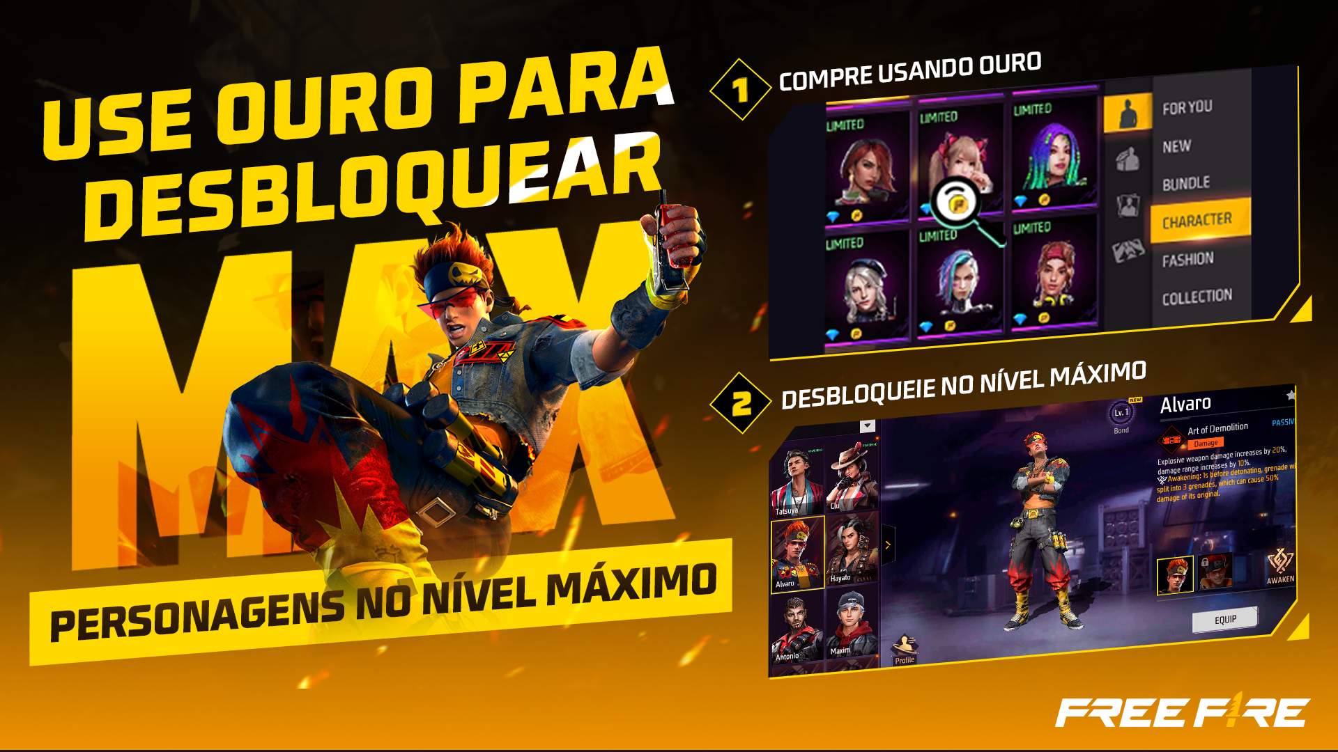 Free Fire: Evento Pacote de Luxo dá personagem de graça - Millenium