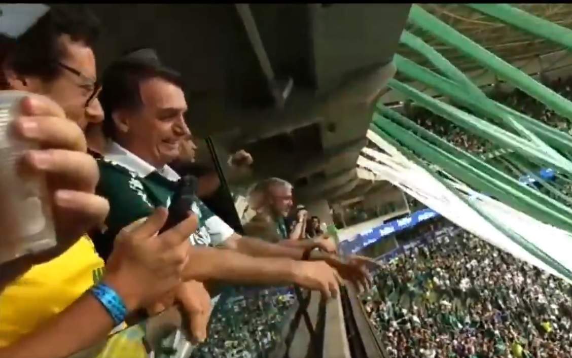 Bolsonaro está em São Paulo para ver jogo do Palmeiras