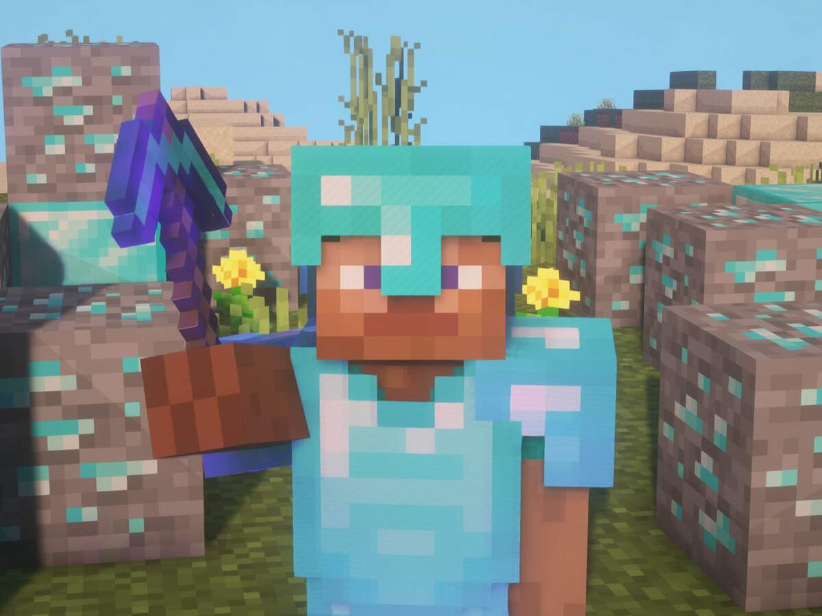 minecraft mas TUDO VIRA DIAMANTE 