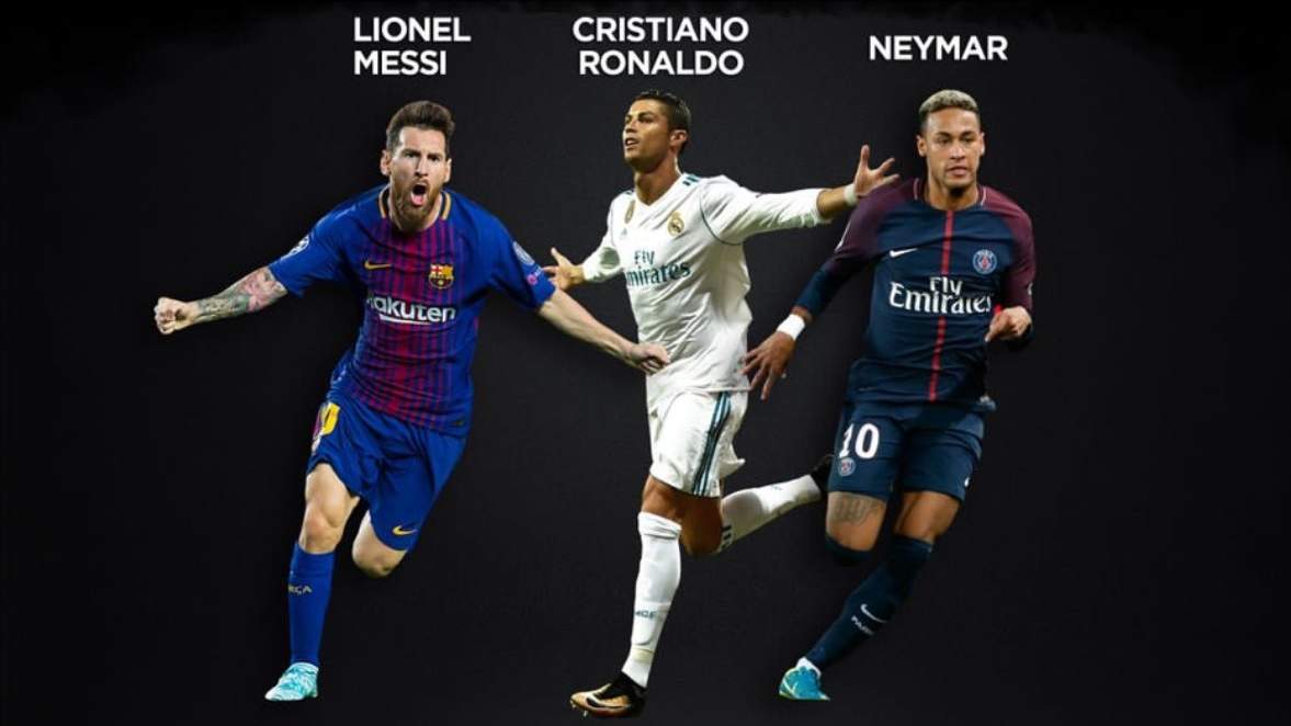 Cristiano Ronaldo, Messi e Neymar são os finalistas de melhor