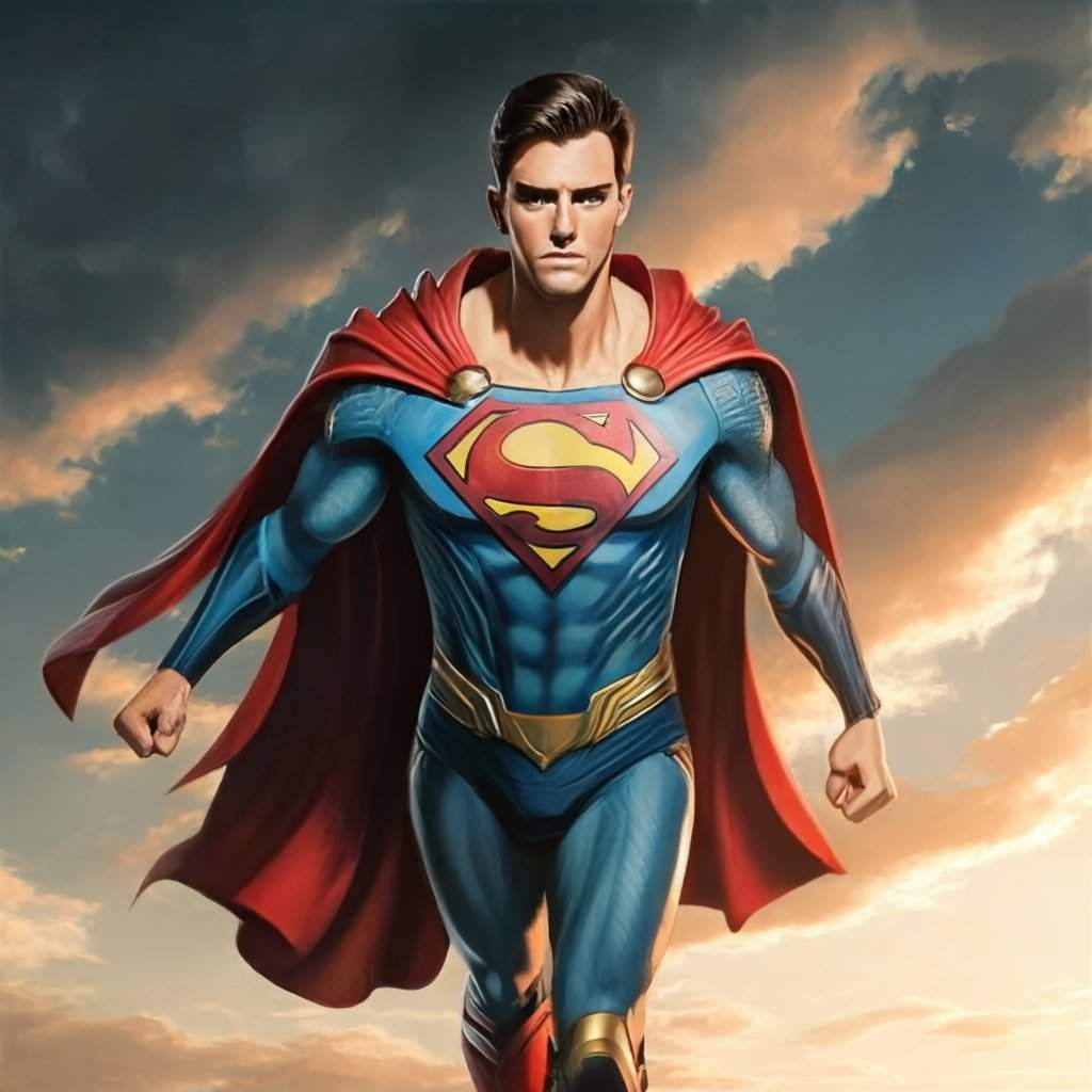 Superman animado se torna o homem de aço de ação ao vivo em