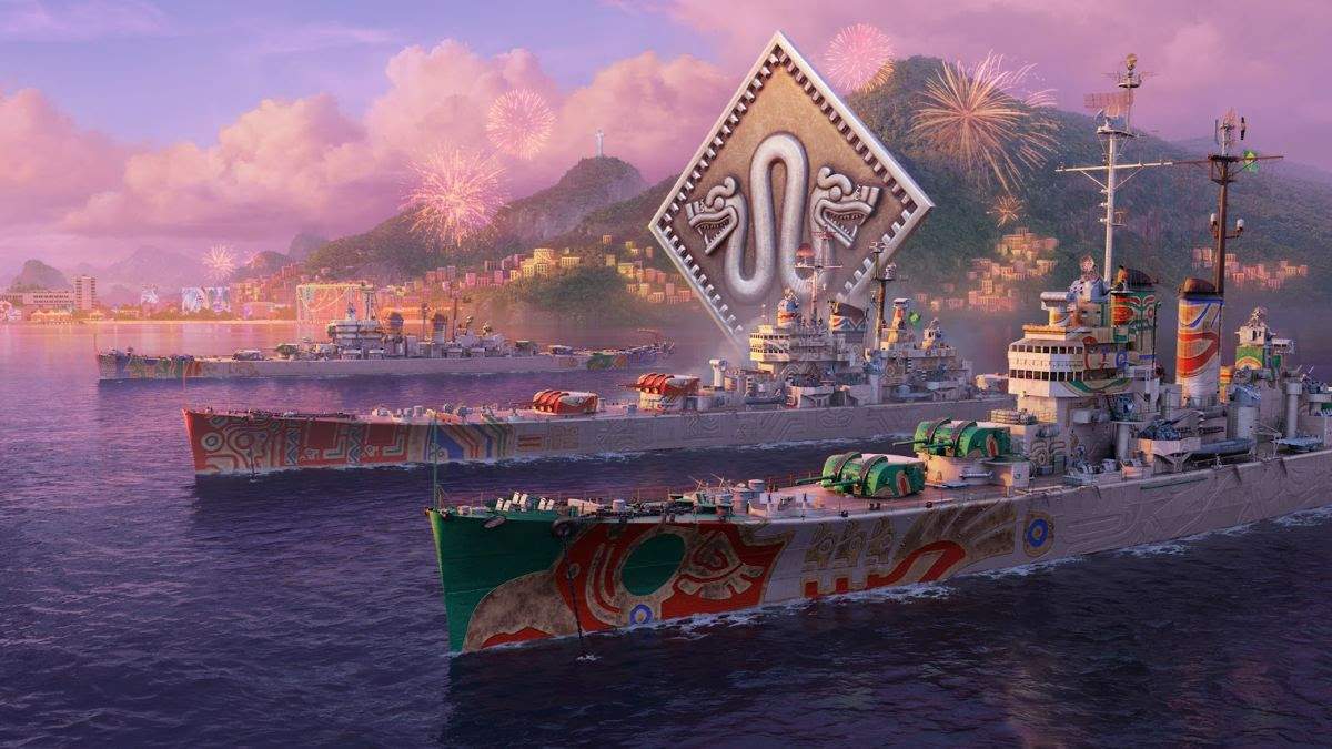 Linha completa de cruzadores de embarca no World of Warships