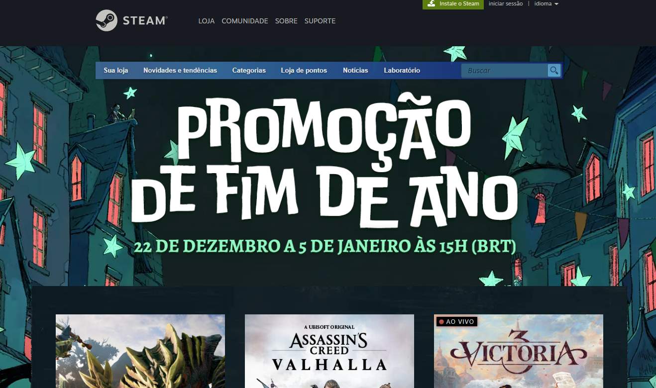 Steam: veja 45 jogos em promoção com até 94% de desconto