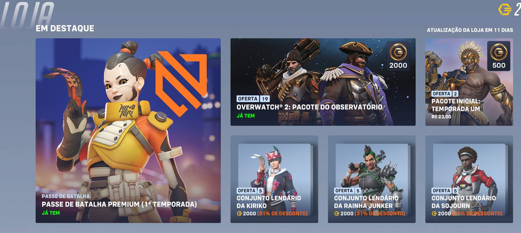 Overwatch 2: Passe de Batalha Premium 7ª Temporada e melhores pacotes!