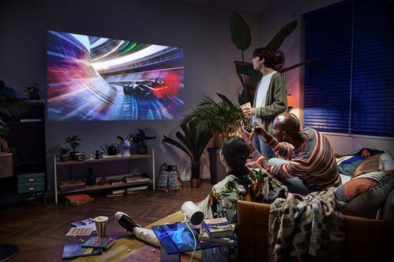 Die neue Version des tragbaren Smart-Projektors ermöglicht den Zugriff auf den Samsung Gaming Hub