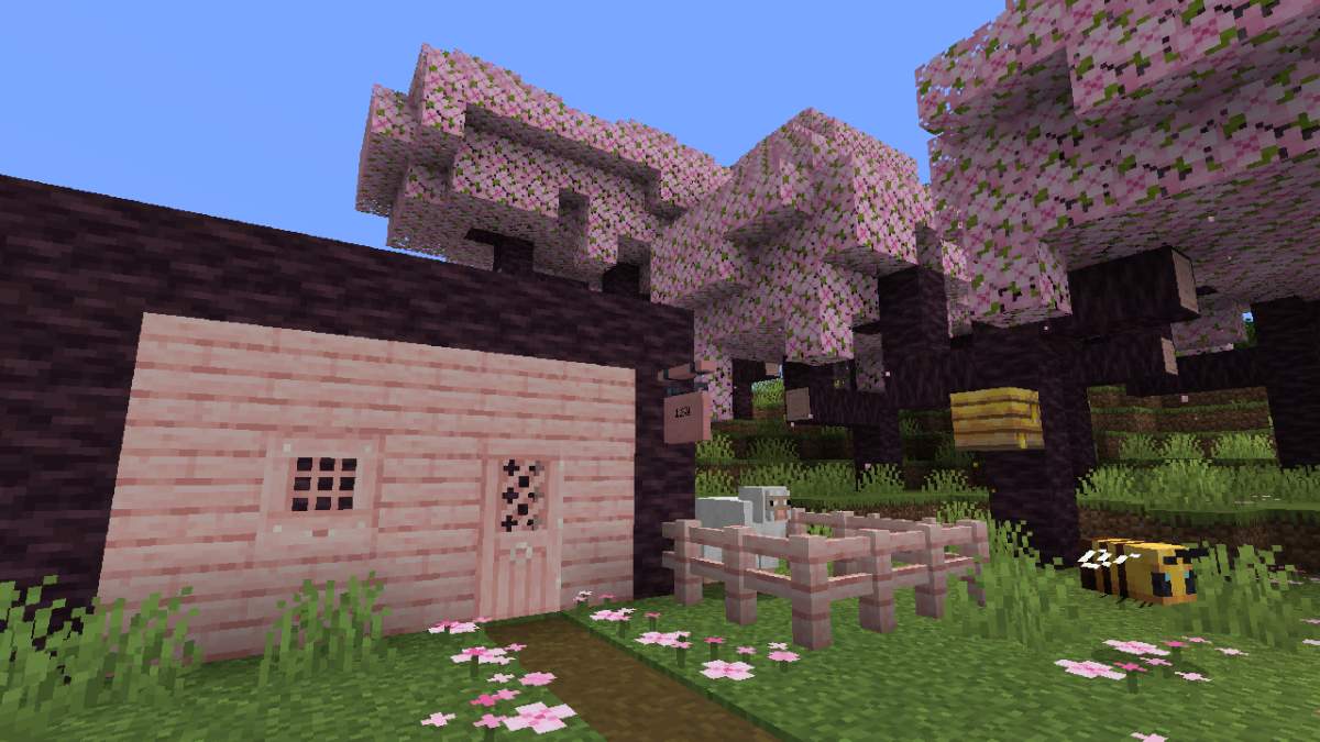 Bioma Minecraft Cherry Blossom (bioma De Flores De Cerejeira