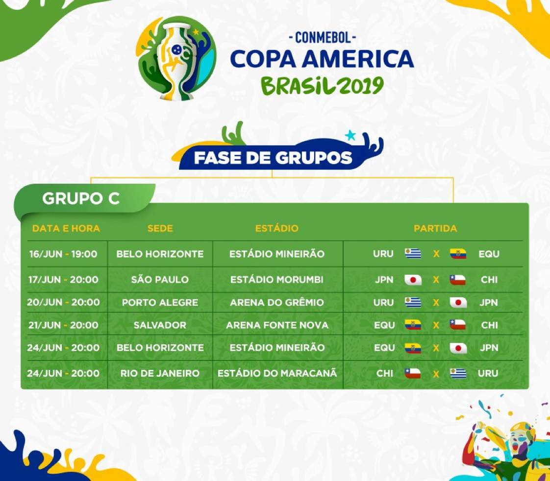 A Copa América 2019 vem aí! Confira a tabela completa de jogos – O Presente