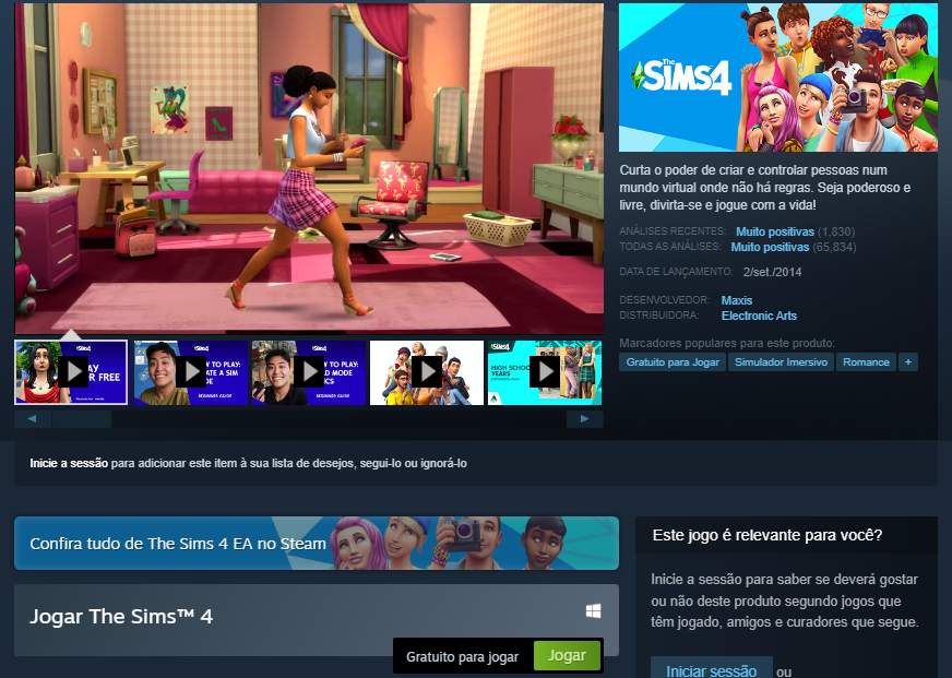 Origin está oferecendo The Sims 4 totalmente de graça - Critical Hits